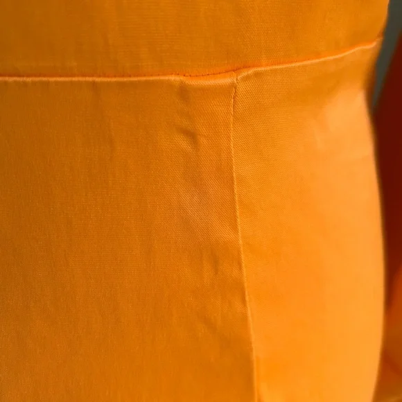 NWT Zara Orange twist satin shirt dress. Size Small. Long sleeves, deep v neck. - Picture 10 of 16